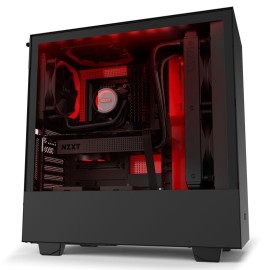 Gabinete NZXT H510I Negro Mate/Rojo RGB